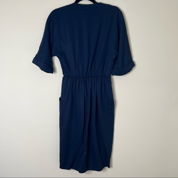 Nipon Boutique Vintage Navy Blue 60s Inspired Dress - Picture 6 of 16